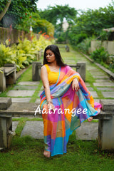 ATRANGEE RAINBOW MULL COTTON SAREE