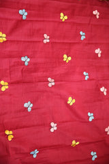 COTTON SAREE with MULTICOLOUR BLOUSE