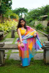 ATRANGEE RAINBOW MULL COTTON SAREE