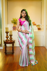 Mull Cotton Rainbow Saree