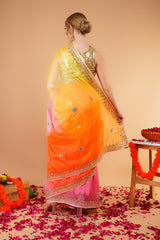 ORAGANZA SAREE WITH GOTA PATTI WORK BORDER